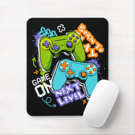 Game controllers Graffiti  Gamen Geboren om te spe Muismat