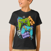 Game controllers Graffiti Gamen Geboren om te spe T-shirt (Voorkant)