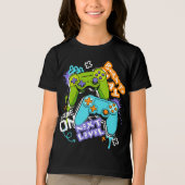 Game controllers Graffiti Gamen Geboren om te spe Tri-Blend Shirt (Voorkant)