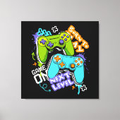 Game controllers Graffiti Gaming Born To Play Canvas Afdruk (Voorkant)