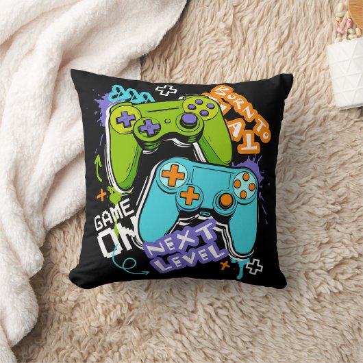 Game controllers Graffiti  Gaming Born To Play  Kussen (Deken)