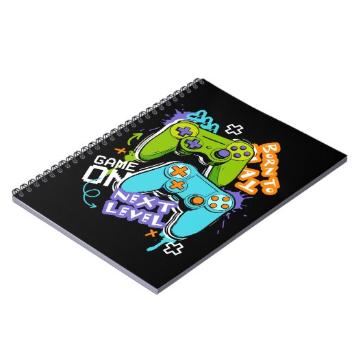 Game controllers Graffiti Gaming Born To Play Notitieboek (Linkerzijde)