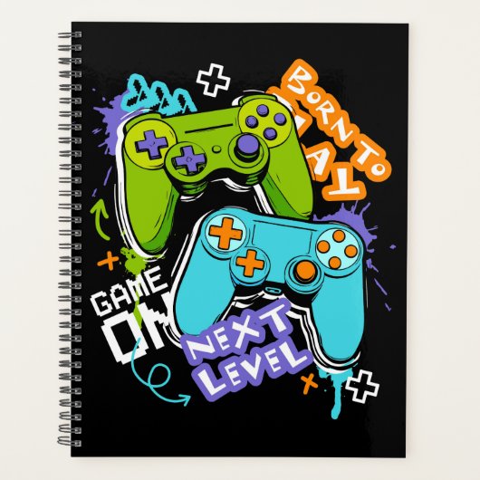 Game controllers Graffiti  Gaming Born To Play  Planner (Voorkant)