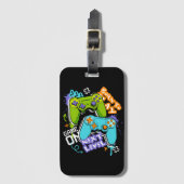 Game controllers Graffiti Gaming Geboren om te sp Bagagelabel (Voorkant (verticaal))