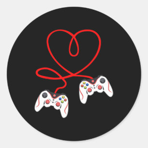Game Controllers Video Gamers Gaming Valentijns D Ronde Sticker
