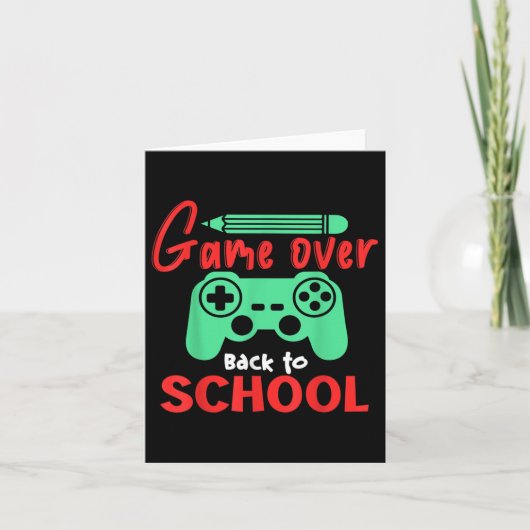 Game Cross Stick over Terug naar school AppleCL Kaart (Voorkant)