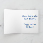 Game Crossing verlate verjaardagskaart Bedankkaart (Binnen)