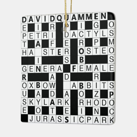Game crossword WHITE EN ZWARTE keramische versieri Keramisch Ornament (Links)