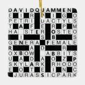 Game crossword WHITE EN ZWARTE keramische versieri Keramisch Ornament (Voorkant)