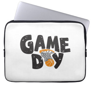 Game Dag Basketbal Grappige Jeugd Mannen Vrouwen S Laptop Sleeve