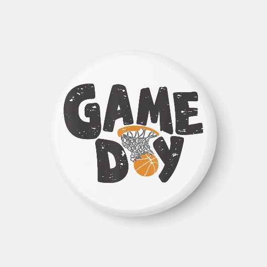 Game Dag Basketbal Grappige Jeugd Mannen Vrouwen S Magneet (Voorkant)