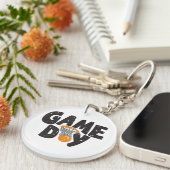 Game Dag Basketbal Grappige Jeugd Mannen Vrouwen S Sleutelhanger (Voorkant Rechts)