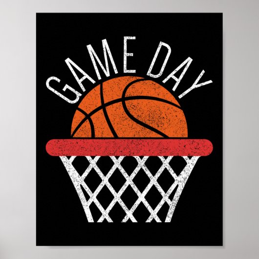 Game Dag Basketbal Liefhebber Basketbal Speler Fun Poster (Voorkant)
