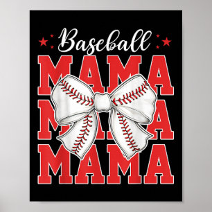 Game Dag Honkbal Moeder Honkbal Mama Coquett Poster