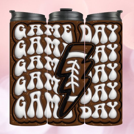 GAME DAY - 3D Opgeblazen Tumbler Thermosbeker