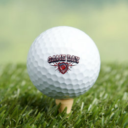 Game Day American Football Patriottisch Schild Spo Golfballen