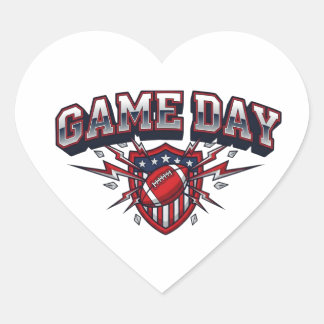 Game Day American Football Patriottisch Schild Spo Hart Sticker