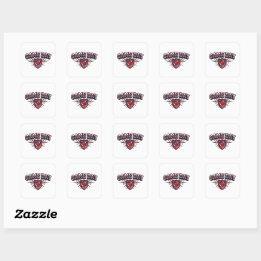 Game Day American Football Patriottisch Schild Spo Vierkante Sticker