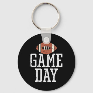 Game Day American Football Player Team Coach Manne Sleutelhanger