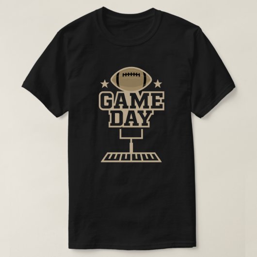 Game Day Amerikaans Football Grafisch Ontwerp T-shirt (Design voorkant)