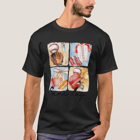 Game Day Baseball Coquette Bow Grappig Dit Het Sei T-shirt (Voorkant)