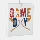 Game Day Baseball Graphic Keramisch Ornament (Rechts)