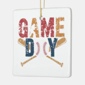 Game Day Baseball Graphic Keramisch Ornament (Links)