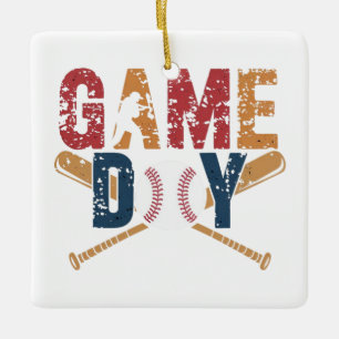 Game Day Baseball Graphic Keramisch Ornament