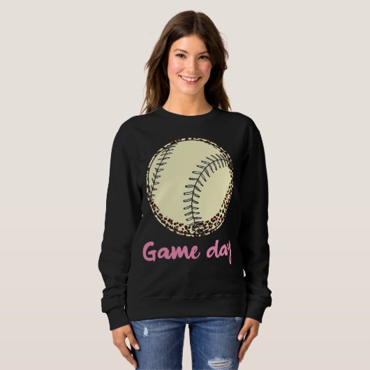 Game Day Baseball Leopard Trui (Voorkant volledig)