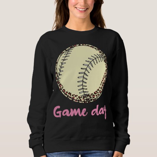 Game Day Baseball Leopard Trui (Voorkant)