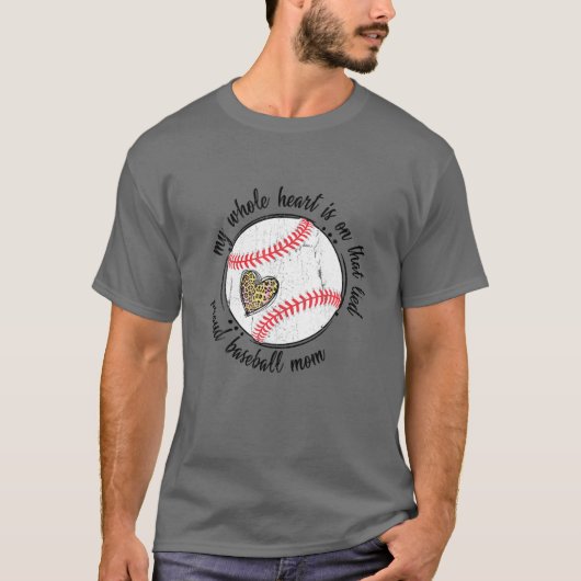 Game Day Baseball Ma Leopard Vrouwen Apparel moede T-shirt (Voorkant)