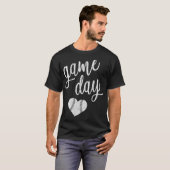 Game Day Baseball Softball Mam Heart Gift T-shirt (Voorkant volledig)