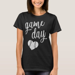 Game Day Baseball Softball Mam Heart Gift T-shirt