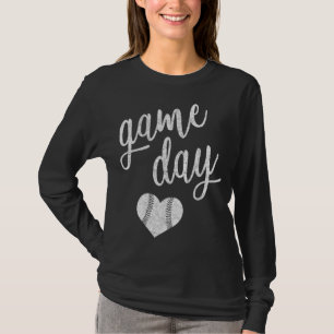 Game Day Baseball Softball Mam Heart Gift T-shirt