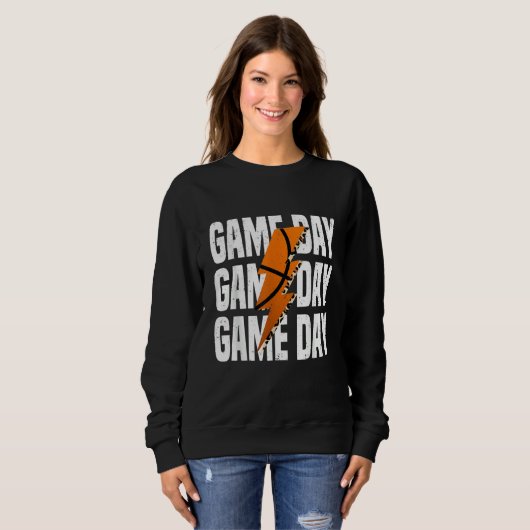 Game Day Basketball Leopard Lightning Trui (Voorkant volledig)