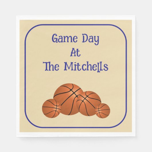 Game Day Basketball Watch Party  Servet (Voorkant)