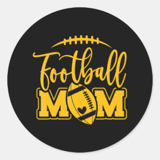 Game Day Blauw en Geel High School Football Ronde Sticker