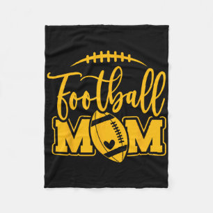 Game Day Blue en Yellow High School Football Foot Fleece Deken