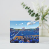 Game Day Blue Turf Stadion Briefkaart (Staand voorkant)