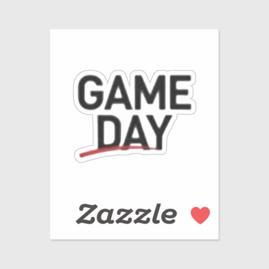 Game Day Bold Statement Design Sticker (Vel)