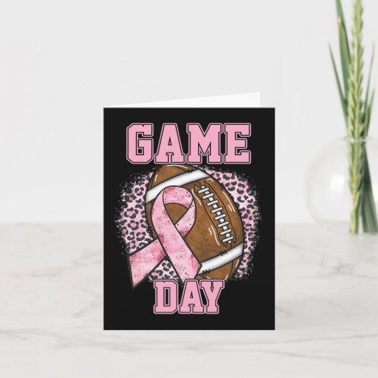Game Day - Borstkanker Bewustzijn Roze Voetbal M Kaart (Voorkant)