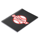 Game Day Cracked Baseball Sports Graphic Notitieboek (Linkerzijde)