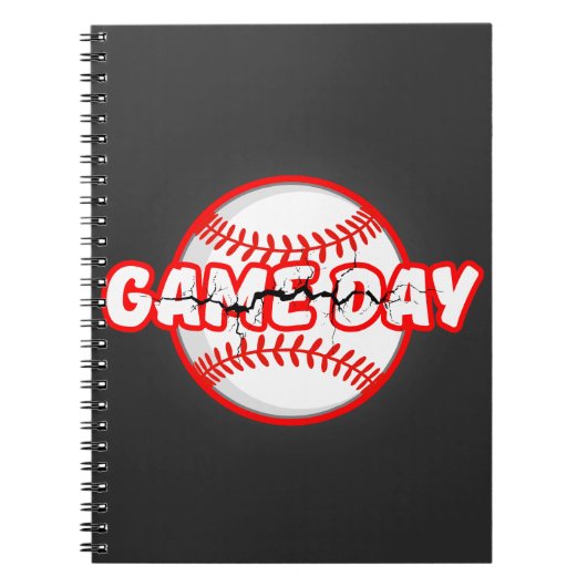 Game Day Cracked Baseball Sports Graphic Notitieboek (Voorkant)