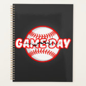 Game Day Cracked Baseball Sports Graphic Planner (Voorkant)
