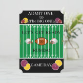 Game Day "DE GROOTSTE"-UITNODIGINGEN Kaart (Staand voorkant)