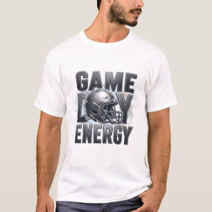 Game Day Energy American Football Helm Metalen Ont T-shirt