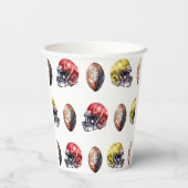 Game Day Field-Side Fun Paper Cups Papieren Bekers (Achterkant)