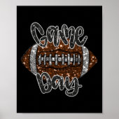 Game Day Football Bling Bling Football Lover Herfs Poster (Voorkant)