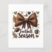 Game Day Football Boog Coquette Voetbal Seizoen Flyer (Voorkant)