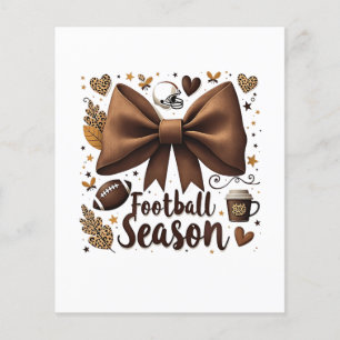 Game Day Football Boog Coquette Voetbal Seizoen  Flyer